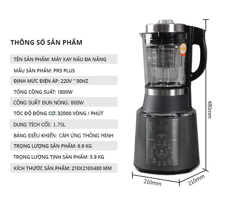 Máy làm sữa hạt Ukoeo PR5 Plus 2 ukoeo pr5 plus