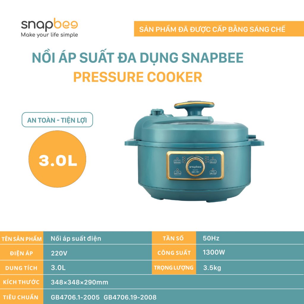 Nồi áp suất SnapBee - nồi áp suất đa dụng SnapBee Nồi áp suất SnapBee - nồi áp suất đa dụng SnapBee