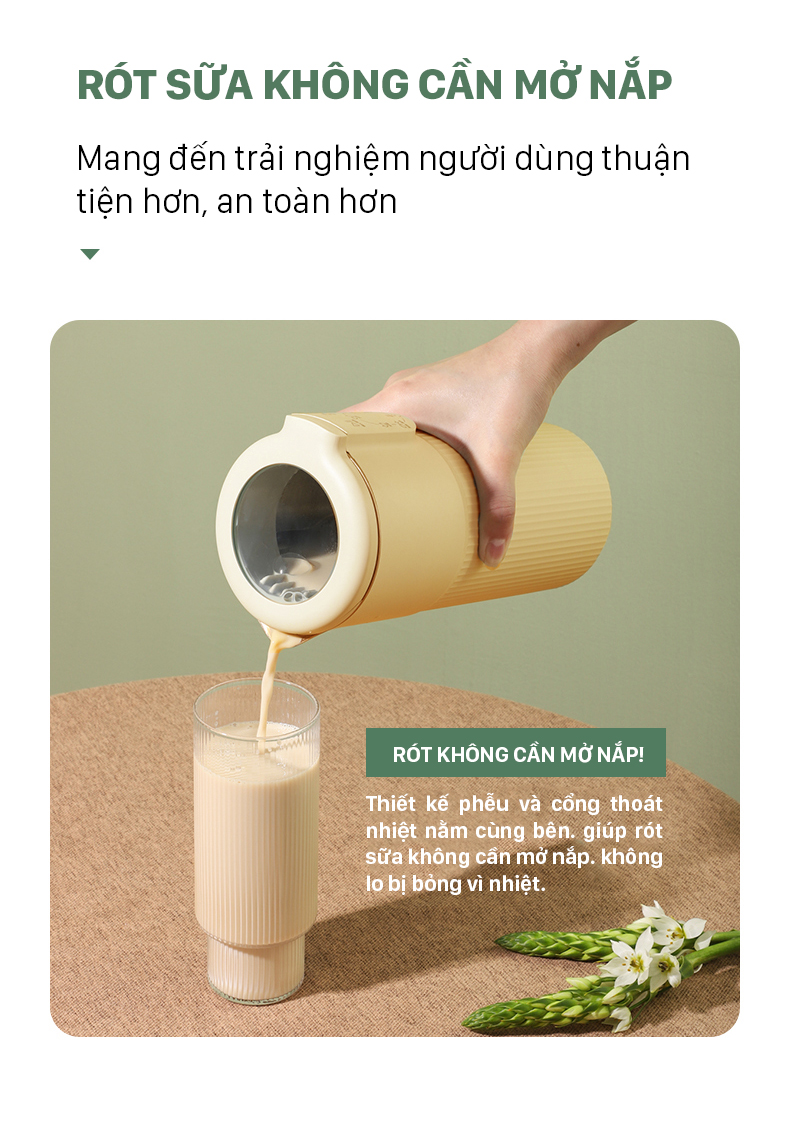 Máy Làm Sữa Hạt SnapBee - Máy Làm Sữa Hạt Mini SnapBee SK-205VN 10 19-snapbee