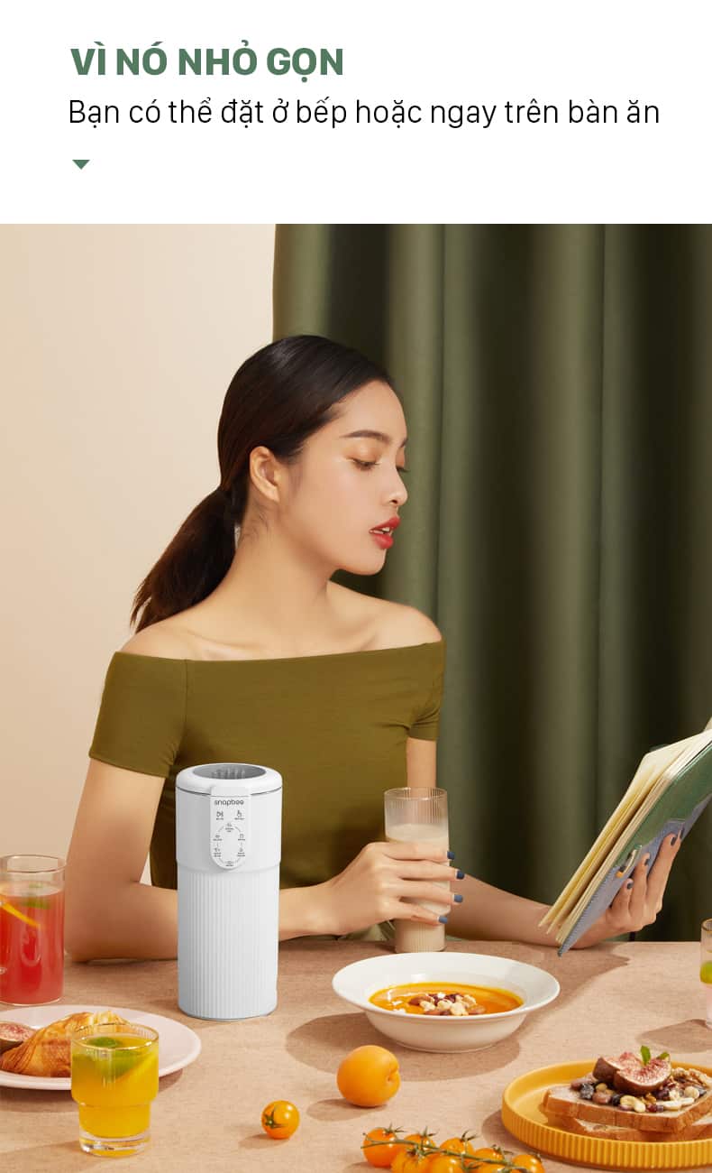Máy Làm Sữa Hạt SnapBee - Máy Làm Sữa Hạt Mini SnapBee SK-205VN 7 snapbee chính hãng