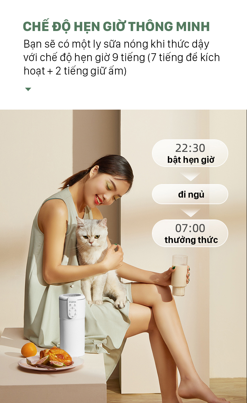 Máy Làm Sữa Hạt SnapBee - Máy Làm Sữa Hạt Mini SnapBee SK-205VN 8 snapbee chính hãng