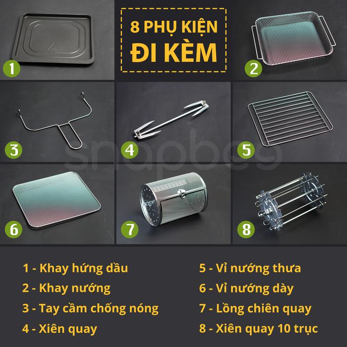 Nồi chiên không dầu SnapBee – SNK1504DE 11 nồi chiên không dầu snapbee skn1504de
