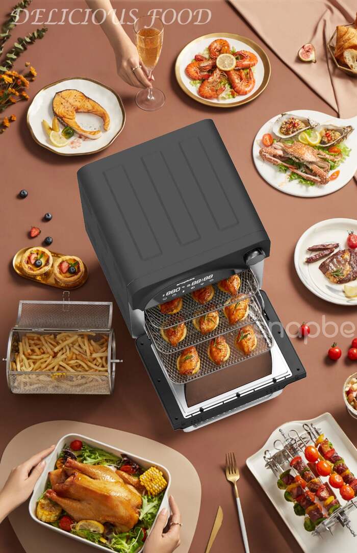 NỒI CHIÊN KHÔNG DẦU SNAPBEE QUEEN RF15 - DUNG TÍCH 15 LÍT - 16 CHỨC NĂNG 8 lo nuong snapbee-snapbee