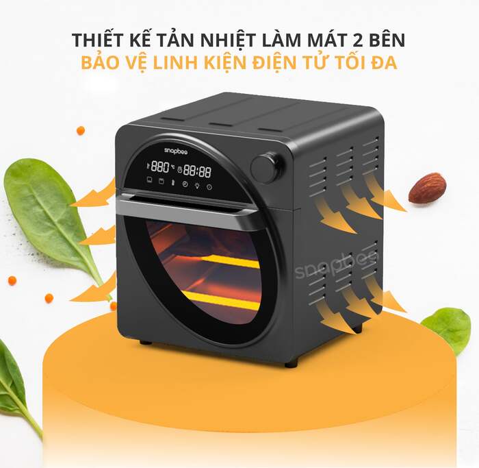 NỒI CHIÊN KHÔNG DẦU SNAPBEE QUEEN RF15 - DUNG TÍCH 15 LÍT - 16 CHỨC NĂNG 17 noi chien khong dau snapbee hcm-snapbee