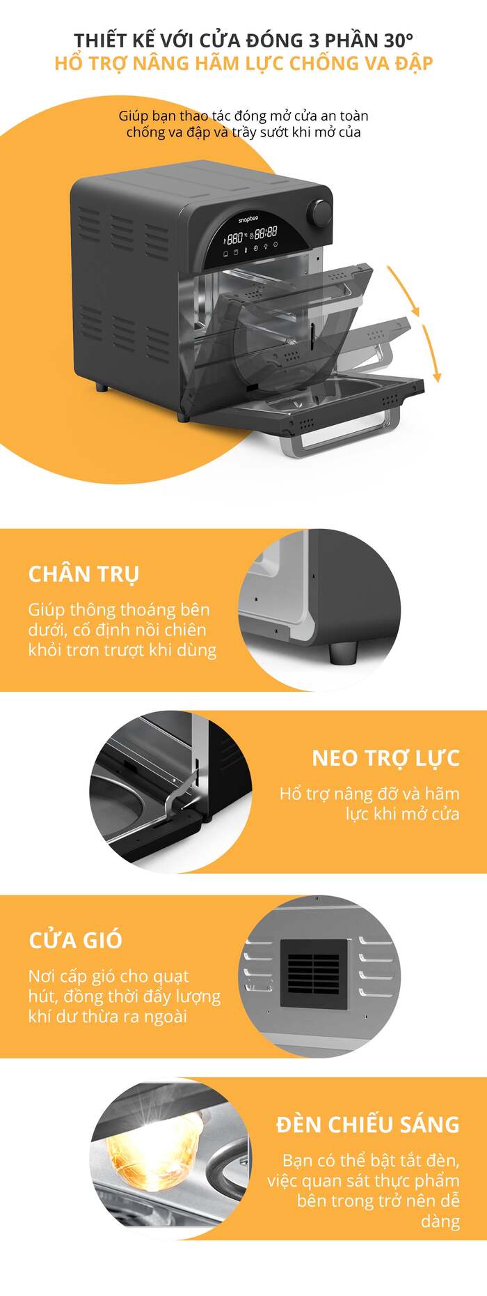 NỒI CHIÊN KHÔNG DẦU SNAPBEE QUEEN RF15 - DUNG TÍCH 15 LÍT - 16 CHỨC NĂNG 18 noi chien khong dau snapbee moi nhat-snapbee